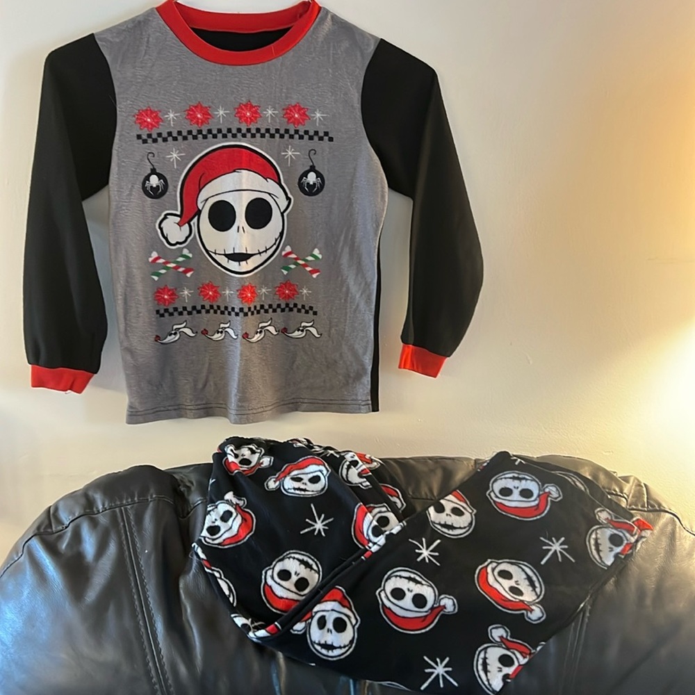 Disney Nightmare before Christmas boys pajamas Jack Skellington size small 6 - Picture 1 of 5